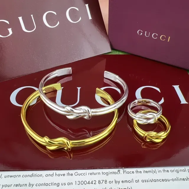 Anillo Gucci Nudo Entrelazado Plata Pulida 8