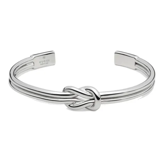 Anillo Gucci Nudo Entrelazado Plata Pulida 9