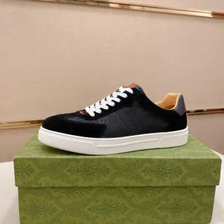 Gucci Monogram Suede Low-Top Sneaker