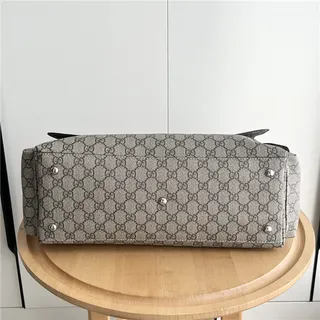Gucci Ophidia বেইজ ব্রাউন মোনোগ্রাম ক্যানভাস ফ্ল্যাপ-ফ্রন্ট মেসেঞ্জার ব্যাগ 5