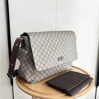 Gucci Ophidia বেইজ ব্রাউন মোনোগ্রাম ক্যানভাস ফ্ল্যাপ-ফ্রন্ট মেসেঞ্জার ব্যাগ 9
