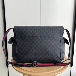 Gucci Ophidia বেইজ ব্রাউন মোনোগ্রাম ক্যানভাস ফ্ল্যাপ-ফ্রন্ট মেসেঞ্জার ব্যাগ 17