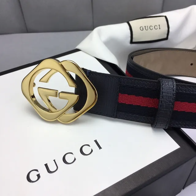 Gucci Ophidia কালো সোনার ইন্টারলকিং জি বাকল ওয়েব স্ট্রাইপ ট্রিম চামড়ার বেল্ট 3