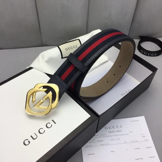 Gucci Ophidia কালো সোনার ইন্টারলকিং জি বাকল ওয়েব স্ট্রাইপ ট্রিম চামড়ার বেল্ট 4