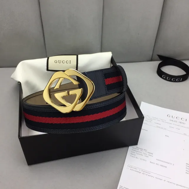 Gucci Ophidia কালো সোনার ইন্টারলকিং জি বাকল ওয়েব স্ট্রাইপ ট্রিম চামড়ার বেল্ট 5