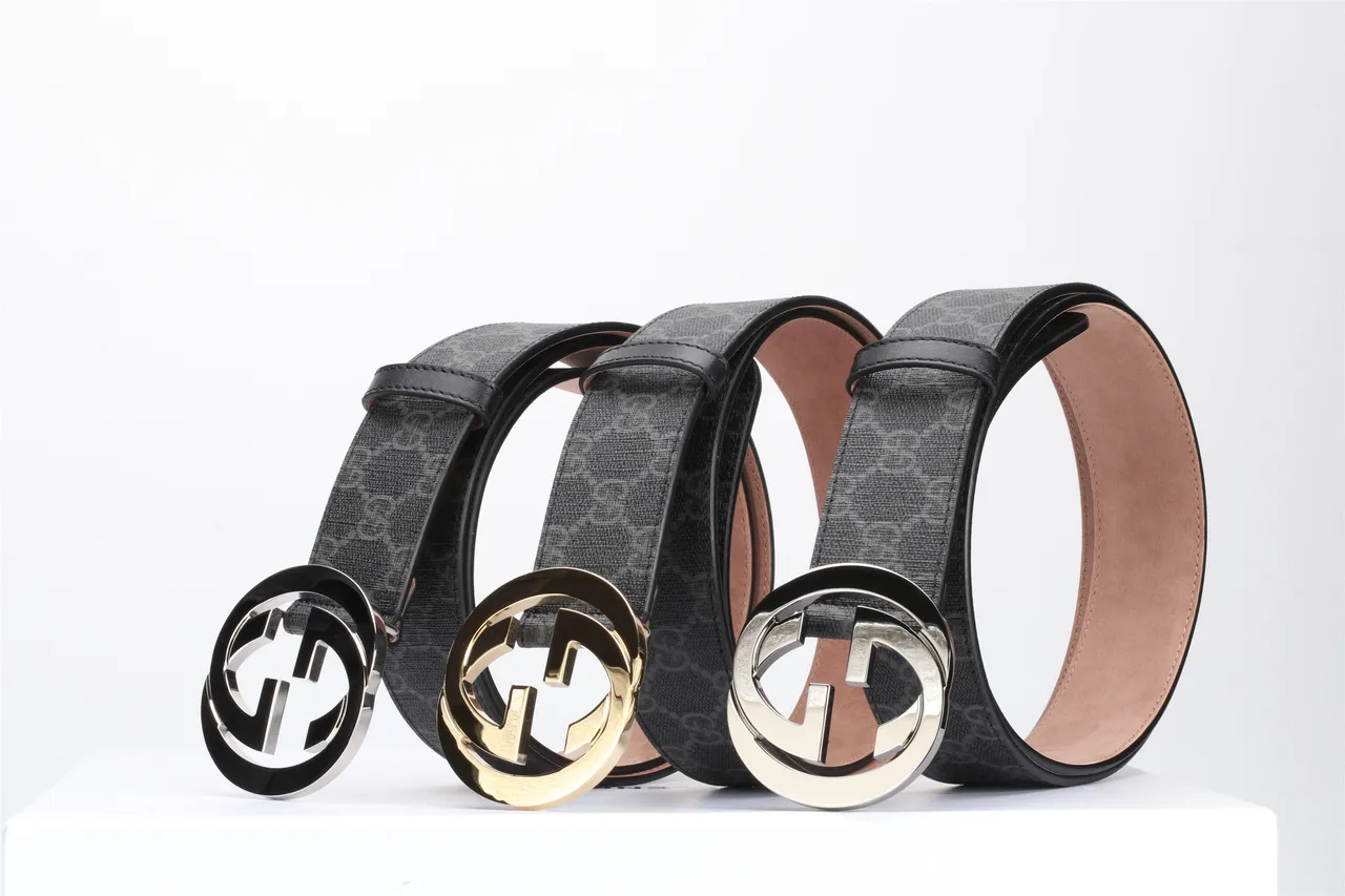 Gucci Ophidia Interlocking G Buckle Black GG Monogram Leather Belt 10
