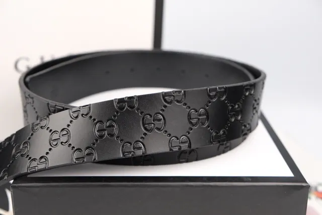 Gucci Ophidia Interlocking G Buckle Black Leather Belt 5