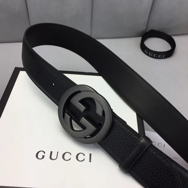 Gucci Ophidia Interlocking G Buckle Ceinture en cuir noir 9