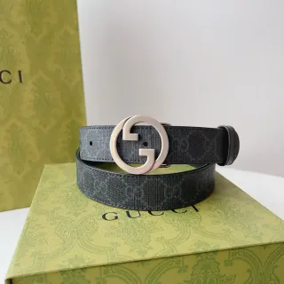 Gucci Ophidia Interlocking G Monogram Ceinture en cuir