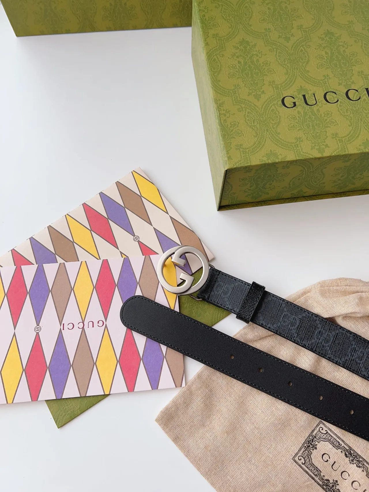 Gucci Ophidia Interlocking G Monogram Leather Belt 3