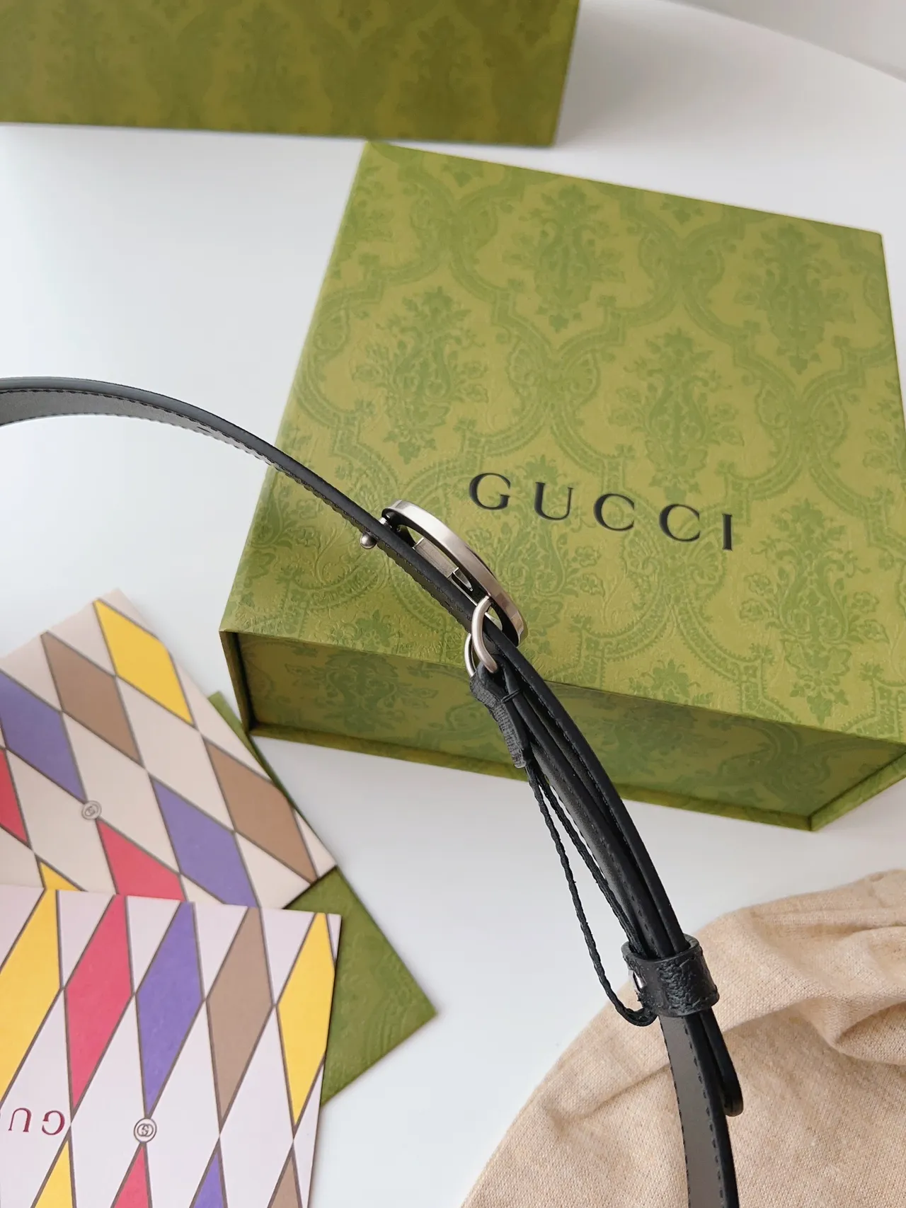 Gucci Ophidia Interlocking G Monogram Leather Belt 8