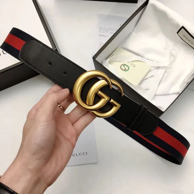 Gucci Ophidia Ceinture en toile avec rayures tissées 5