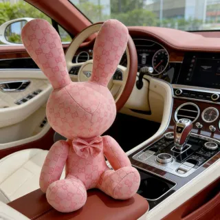 Gucci Pink Plush Monogrammed Handbag