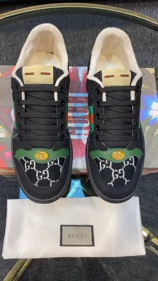 Gucci Rhyton Preto Verde Vermelho GG Monogram tênis lifestyle 7