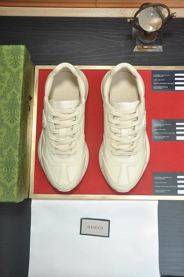 Gucci Rhyton Off-White Leather Chunky Sneakers 4