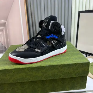 Gucci Screener 黑米 GG Monogram 蓝点缀 生活方式鞋