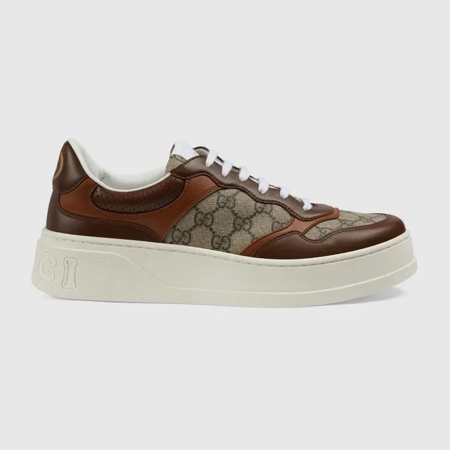 Gucci Screener marron et beige GG Monogram sneakers lifestyle 4