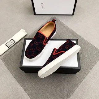 Gucci Screener GG Monogram 天鹅绒 懒人乐福鞋