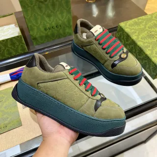 Gucci Screener Verde Oliva y turquesa Lifestyle Sneakers