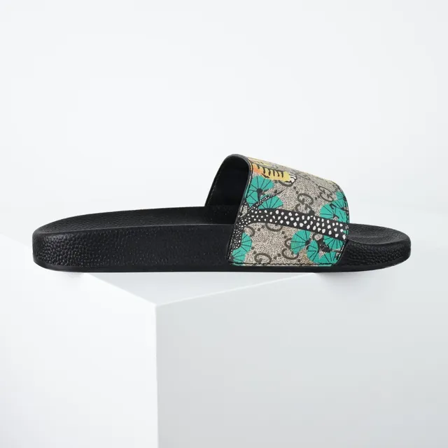 Gucci Screener 印花 GG Supreme Tiger Floral 拖鞋 7