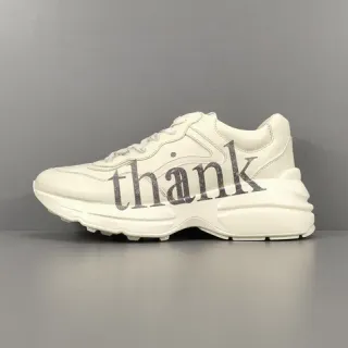 Gucci Screener Thank Graphic White Chunky Sneakers