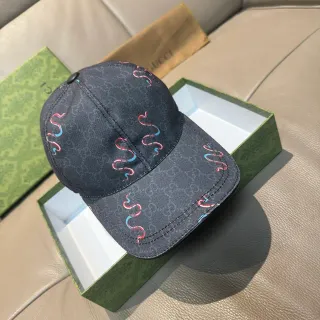 Gucci Serpenti 刺绣 GG Supreme 棒球帽