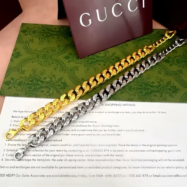 Gucci Silver Heavy Curb-Link Chain Engraved Interlocking G Motifs Bracelet 3