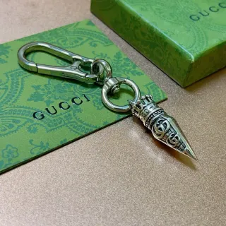 Gucci Silver Metallic Crown-Topped Jewelry