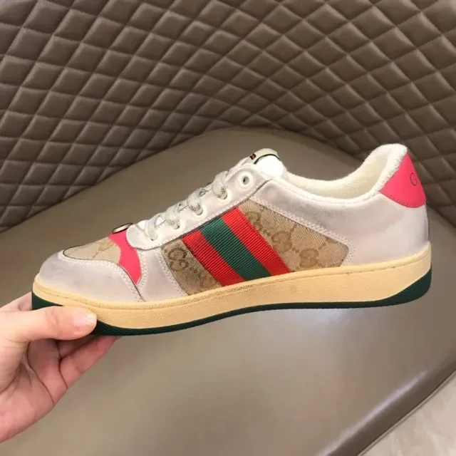 Gucci Tennis 1977 beige vert rouge rayures web style de vie sneakers 3