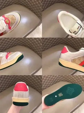 Gucci Tennis 1977 beige vert rouge rayures web style de vie sneakers 4