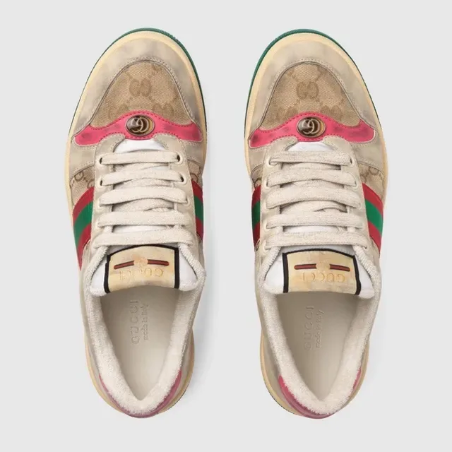 Gucci Tennis 1977 beige vert rouge rayures web style de vie sneakers 5