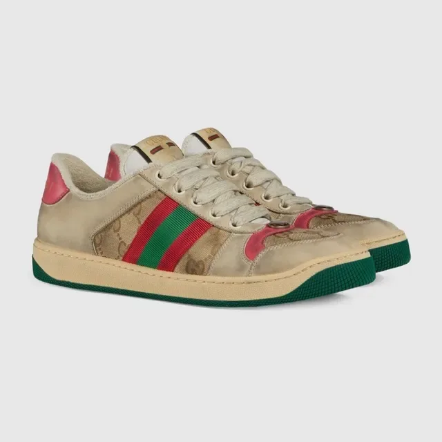 Gucci Tennis 1977 beige vert rouge rayures web style de vie sneakers 9