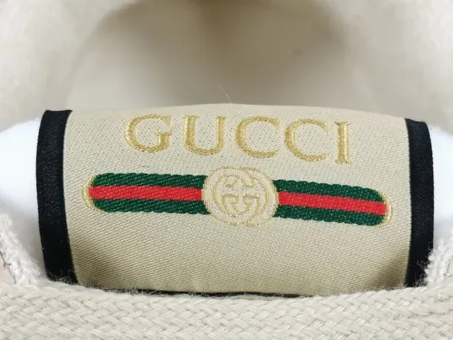 Gucci Tennis 1977 أحذية رياضية أزرق برتقالي ويب أسلوب حياة 5