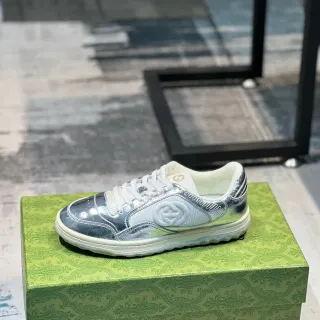 Gucci Tennis 1977 Plata metálica y blanca zapatillas lifestyle