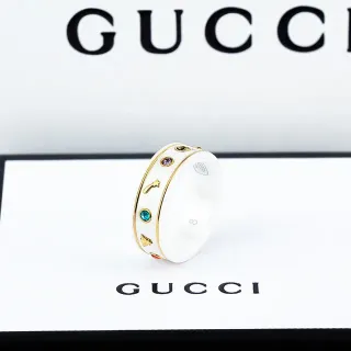 Gucci White Gold Ceramic Trim Ring