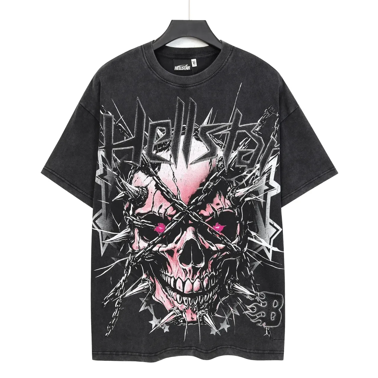 T-shirt oversize Hellstar imprimé graphique lavage acide 2