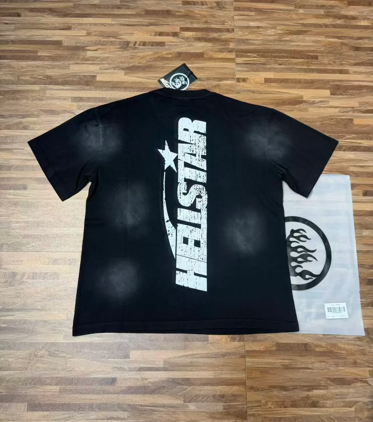 Hellstar Flame Star Distressed Graphic Black T-Shirt 3
