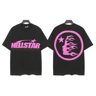 Hellstar Graphic Oversized Black and Pink T-Shirt