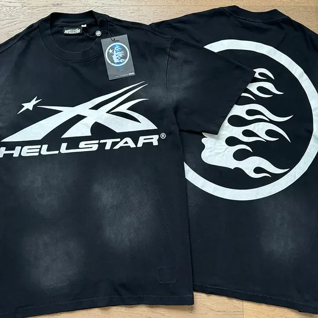 Hellstar Camiseta com Estampa Gráfica de Gola Redonda e Short com Cordão Conjunto Casual 2
