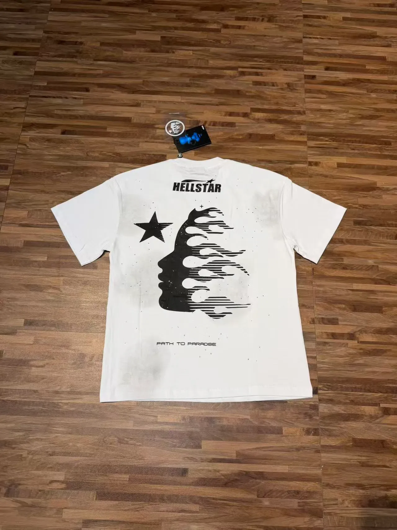 Hellstar 图形印花做旧水钻T恤 6