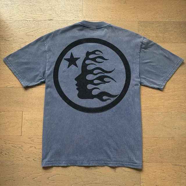Hellstar Graphic Print Washed Gray T-Shirt 4
