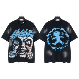 Hellstar Oversized Distressed Horror Graphic T-Shirt