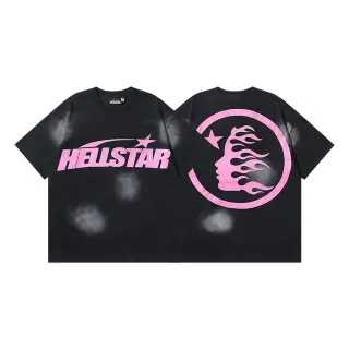 Hellstar Oversized Distressed Pink Graphic T-Shirt