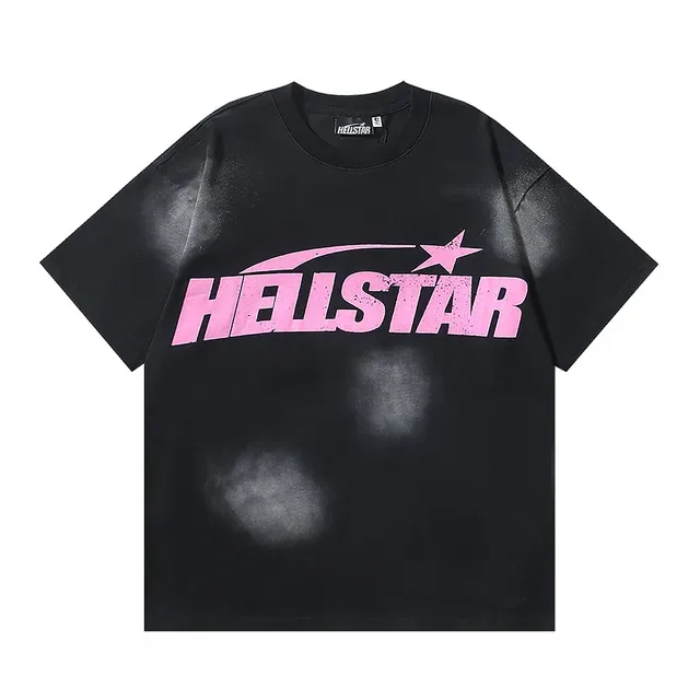 Hellstar Oversized Distressed Pink Graphic T-Shirt 2