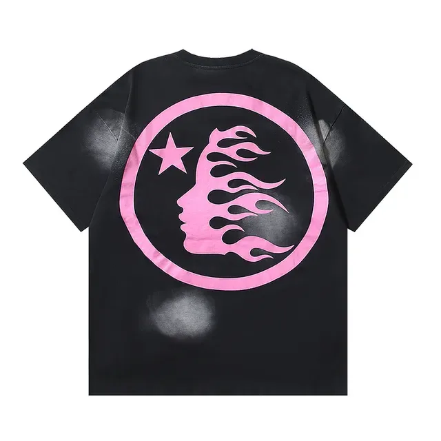Hellstar Oversized Distressed Pink Graphic T-Shirt 3