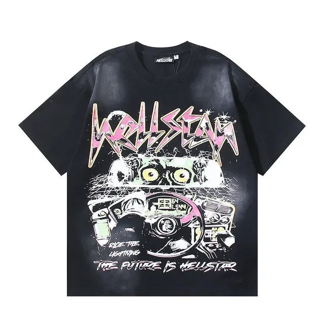 Hellstar Ride The Lightning গ্রাফিক ওভারসাইজড টি-শার্ট 2