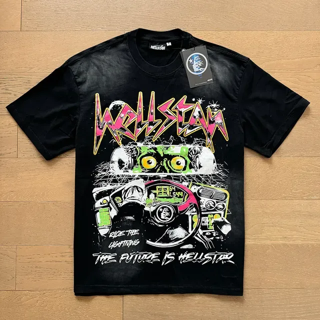 Hellstar Ride The Lightning গ্রাফিক ওভারসাইজড টি-শার্ট 8