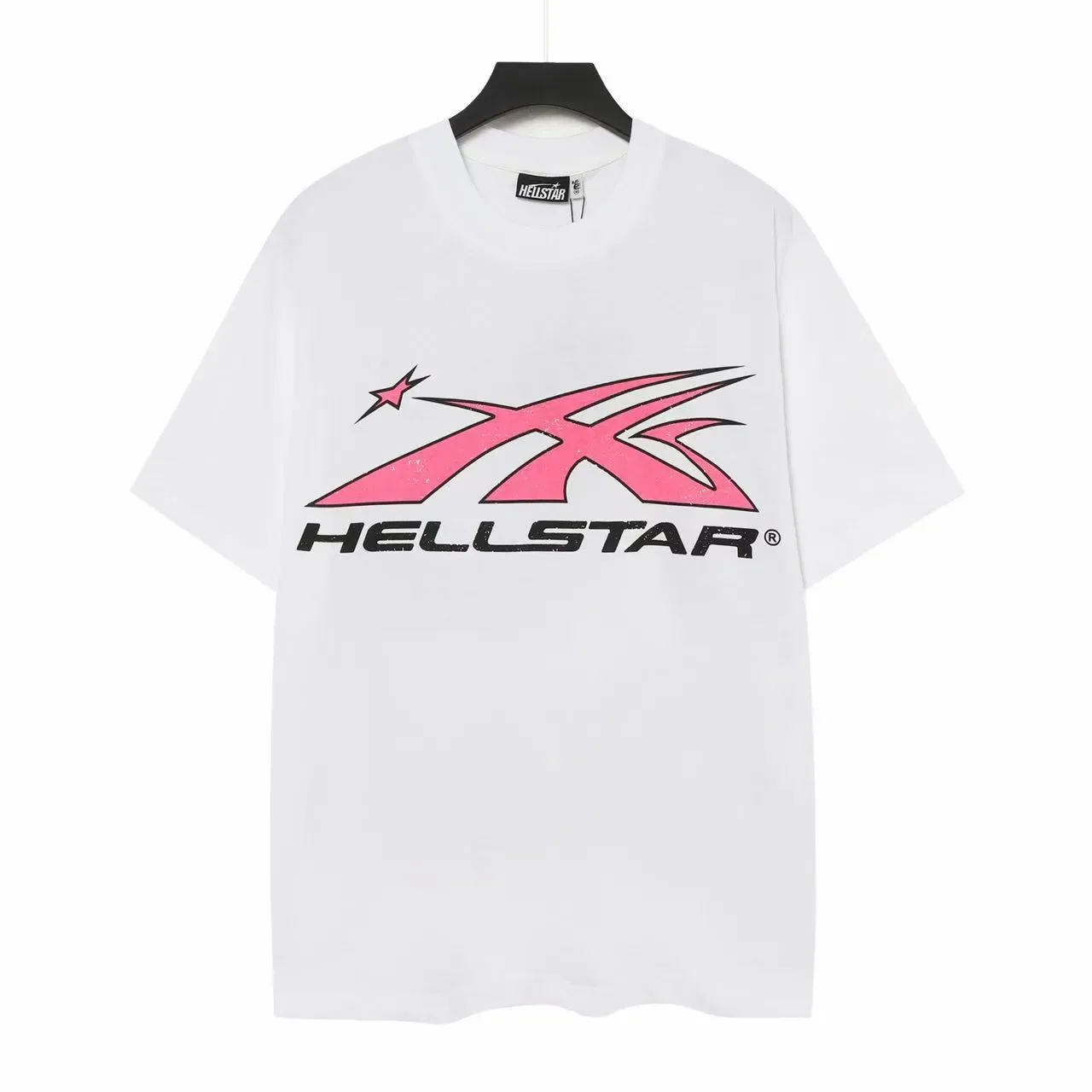 Hellstar White Pink Graphic-Print Oversized Fit T-Shirt 3