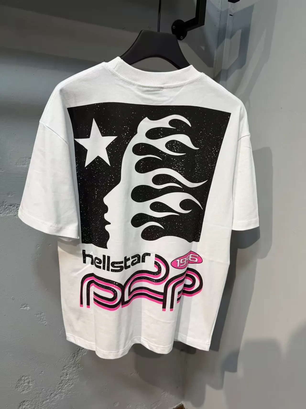 Hellstar White Pink Graphic-Print Oversized Fit T-Shirt 6