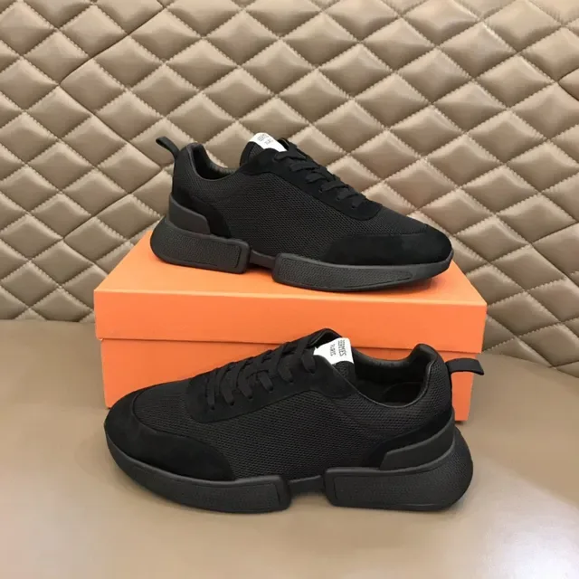 Hermès কালো মেশ এবং সুয়েড লাইফস্টাইল স্নিকার 8